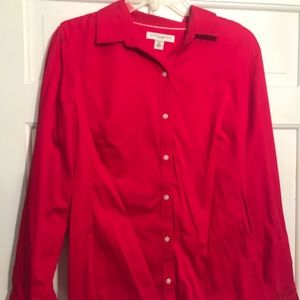 Banana Republic Pink Fitted Button Down